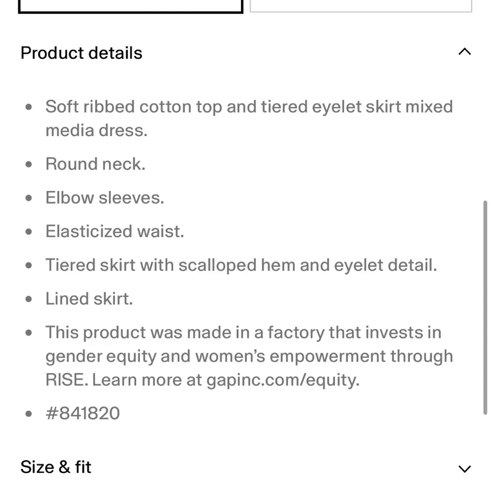 Brand new GAP Kids Mixed Media Eyelet Dress